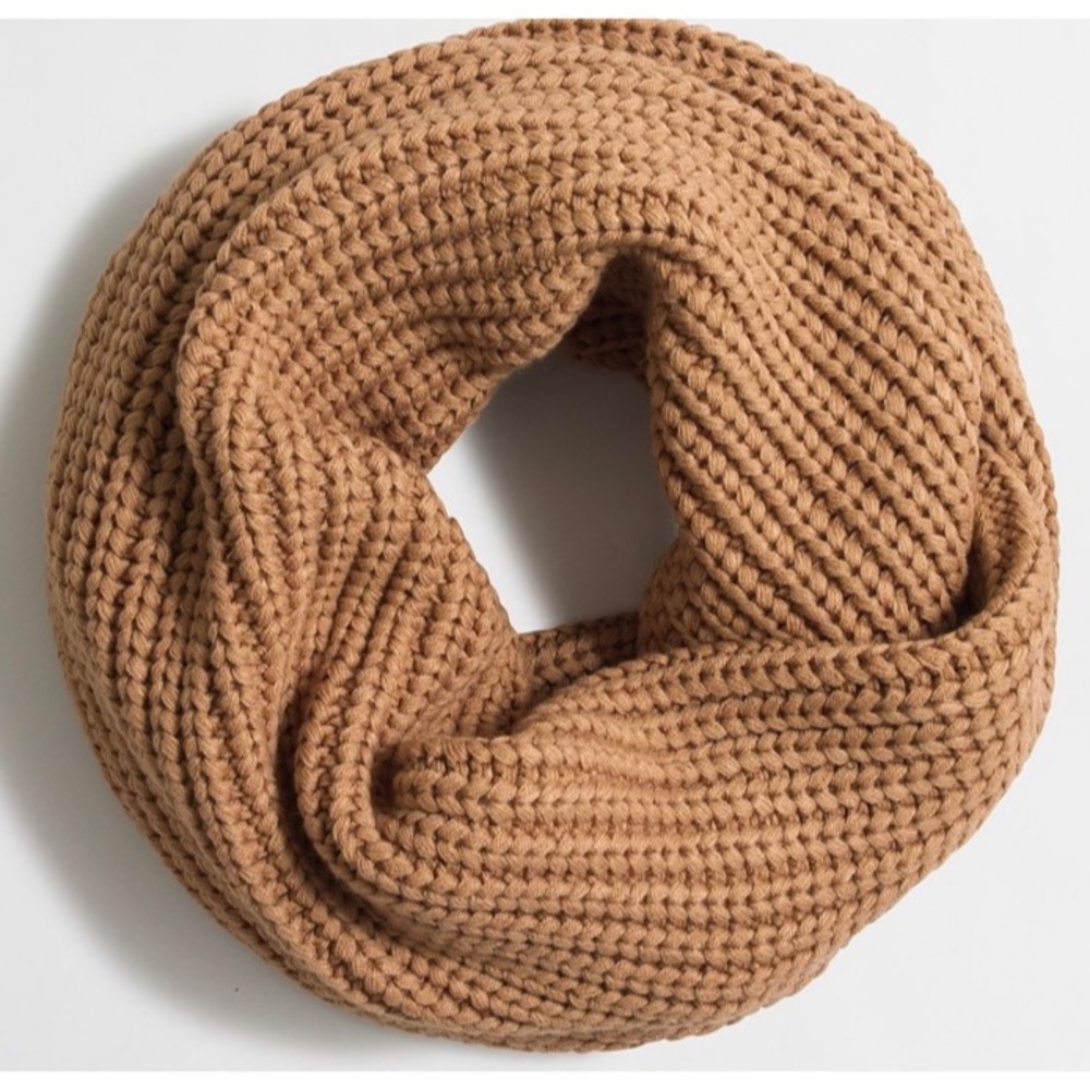 J. Crew Tan Knit Infinity Scarf 🧶
